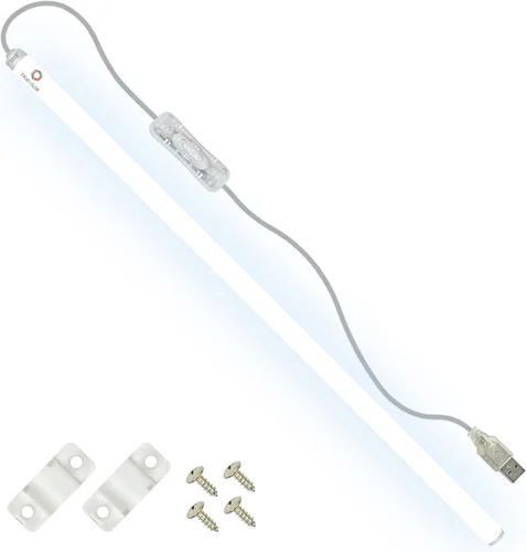Miniatura 9 de TrueColor - Barra de luz LED alimentada por USB con cubierta esmerilada para debajo del gabinete, debajo del monitor, retroiluminación de TV, fácil