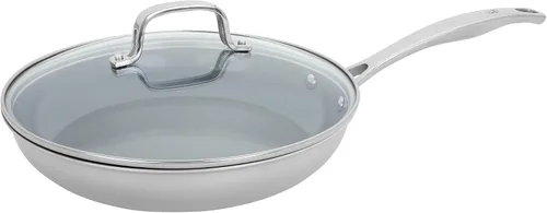 Miniatura 10 de HENCKELS Clad H3 - Sartén antiadherente de cerámica de inducción de 8 pulgadas, acero inoxidable, duradera y fácil de limpiar