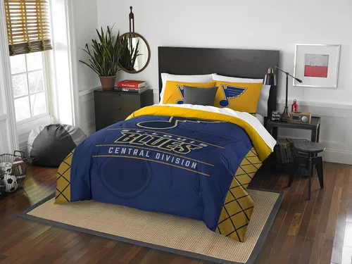 Miniatura 26 de Juego de edredón y funda de almohada para cama individual o matrimonial/queen, con licencia oficial de la NHL
