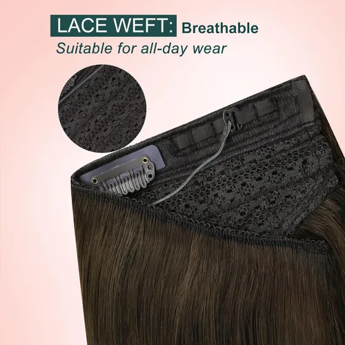 Miniatura 89 de Easyouth Extensión de cabello humano rubio con cola de caballo, extensiones de cabello humano rubio dorado con reflejos rubios, extensiones