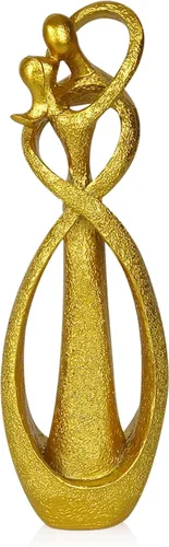 Miniatura 10 de Trycooling Estatua de los amantes de los besos, escultura abstracta, estatuas de resina para decoración del hogar, oficina, estante de escritorio