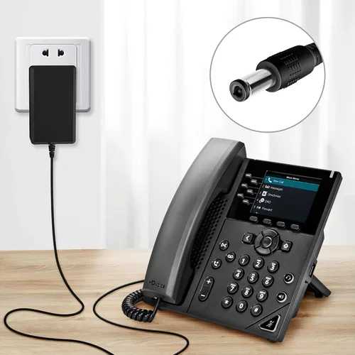 Miniatura 4 de Adaptador de corriente compatible con POLYCOM VVX Business IP Phone, VVX 150 250 350 450 OBI, 6.6 pies de largo