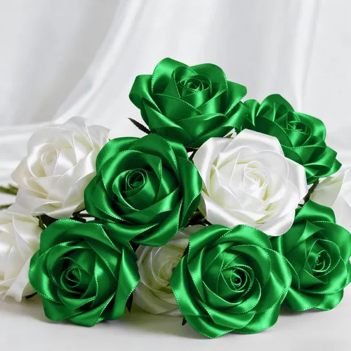 Miniatura 5 de Cinta de satén de 1-1/2 pulgadas x 100 yardas, cinta ancha verde seda con carrete, ideal para envolver regalos, ramos florales, manualidades