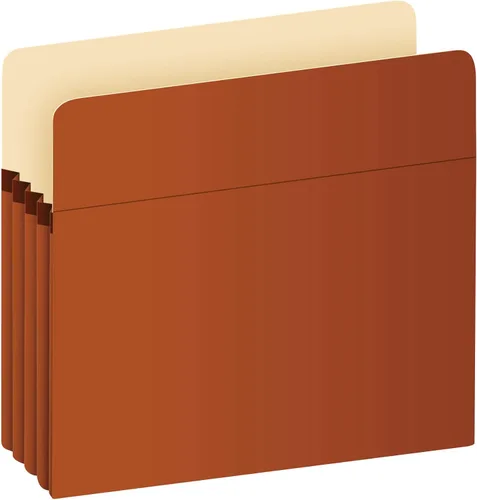 Bolsillos de archivo expandibles Pendaflex, tamaño carta, redope, expansión de 3.5", reforzados con material DuPont™ Tyvek®, redope, 25 por caja