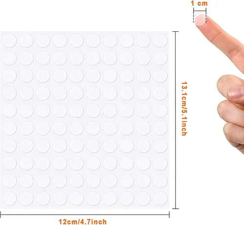 Miniatura 2 de Adhesivos adhesivos de doble cara transparentes de doble cara con cinta adhesiva redonda de acrílico sin rastros, adhesivo fuerte impermeable