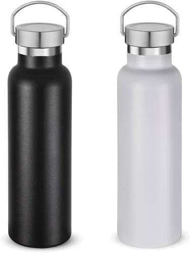 Miniatura 30 de Neihepal Paquete de 4 botellas de agua aisladas de 20 onzas, botella deportiva de doble pared de acero inoxidable con tapa de asa, termo Bubble gum