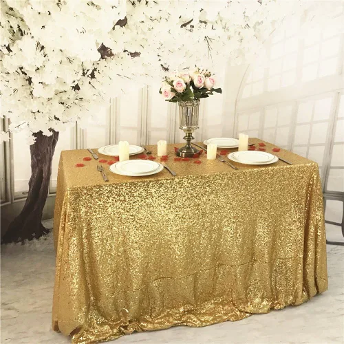 Miniatura 5 de BalsaCircle - Mantel rectangular de 90 x 132 pulgadas para bodas, fiestas, pasteles, postres, eventos, mantelería