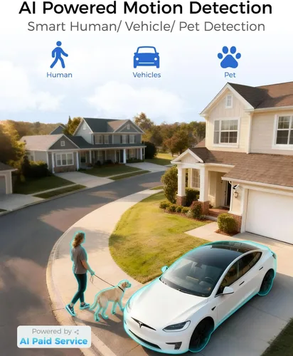 Miniatura 5 de Cámaras de seguridad solares inalámbricas para exteriores, cámaras de 4MP para sistema de cámaras de seguridad para el hogar, almacenamiento local