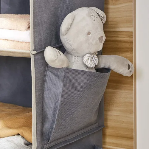 Miniatura 7 de YOUDENOVA - Organizadores y almacenamiento colgante para el clóset, 6 estantes de almacenamiento colgantes para clóset, gris