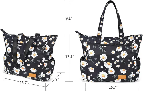 Miniatura 26 de CLOUDMUSIC Bolsa de hombro para enfermeras, profesores, trabajo, gimnasio, viajes, playa, mujeres, con gran capacidad, impermeable