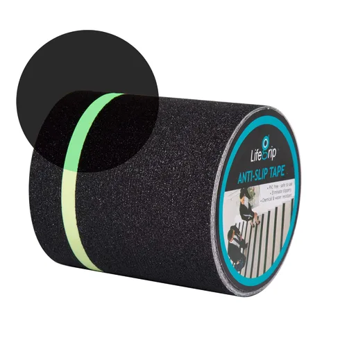 Miniatura 46 de Lifegrip - Cinta de tracción antideslizante, 4 pulgadas x 38 pies, mejor agarre, fricción, adhesivo abrasivo para escaleras, peldaños de pisada