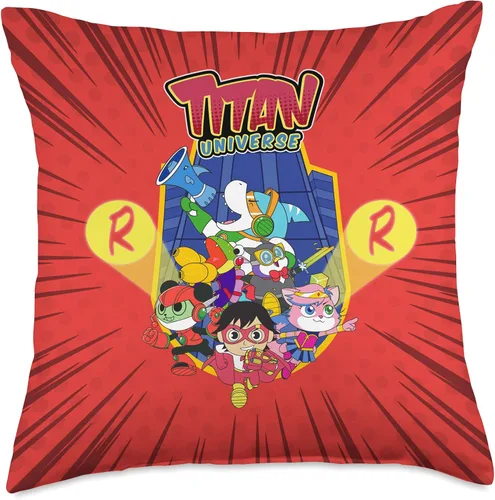 Miniatura 5 de Ryan's World Universe Red Titan and Team - Almohada de 16 x 16 pulgadas, multicolor