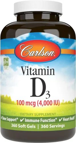 Miniatura 10 de Carlson - Super Daily D3, gotas de vitamina D, 1,000 UI (25 mcg) por gota, suministro de 1 año, líquido de vitamina D3, salud cardíaca e
