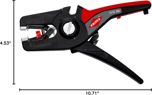 Miniatura 13 de KNIPEX Precistrip16 - Pelacables automático, en blíster, 0,08-16 mm², con ajuste fino, tope de longitud ajustable, pelacables, 12 52 195 SB
