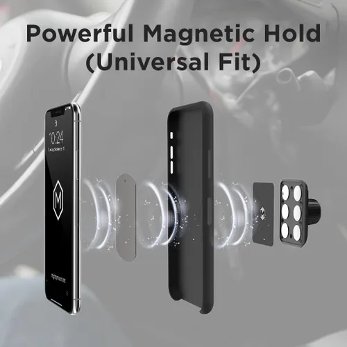 Miniatura 5 de Soporte magnético para teléfono para automóvil, soporte magnético para teléfono con ventilación de aire, 360 soportes ajustables para teléfono