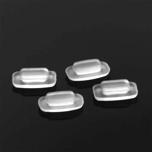 Miniatura 3 de Almohadillas nasales para anteojos de 0.433 in, 5 pares de repuesto, cuadradas, rectangulares, deslizantes, de silicona, para gafas de sol, Costa