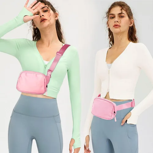 Miniatura 55 de Riñonera, bolsa para cinturón, correa ajustable ajustable de 40 pulgadas, para mujeres y hombres