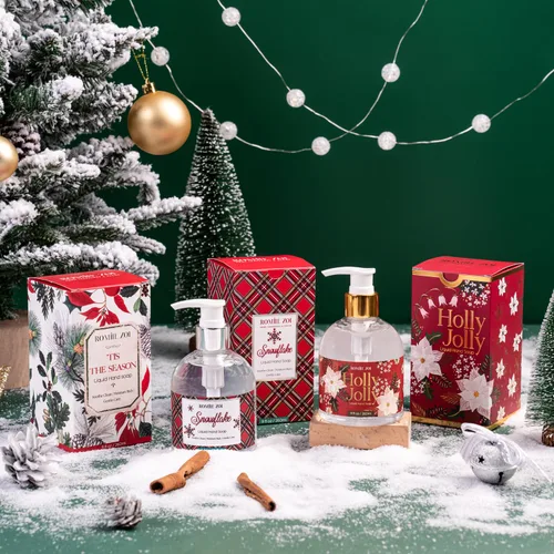 Miniatura 4 de ROMIIE ZOI Jabón líquido para manos de Navidad con caja de regalo - 260ml / 9 fl. Oz - Paquete de variedad de 3