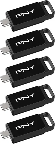 PNY Elite Type-C Unidad Flash USB 3.2 de 64GB – Lectura de hasta 120MB/s, escritura hasta 10 veces más rápida que USB 2.0, diseño confiable,