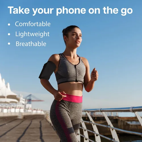 Miniatura 2 de MMOBIEL M - Brazalete deportivo elástico para todos los teléfonos, se adapta a una circunferencia de brazo de 8 a 12 pulgadas, ideal para correr