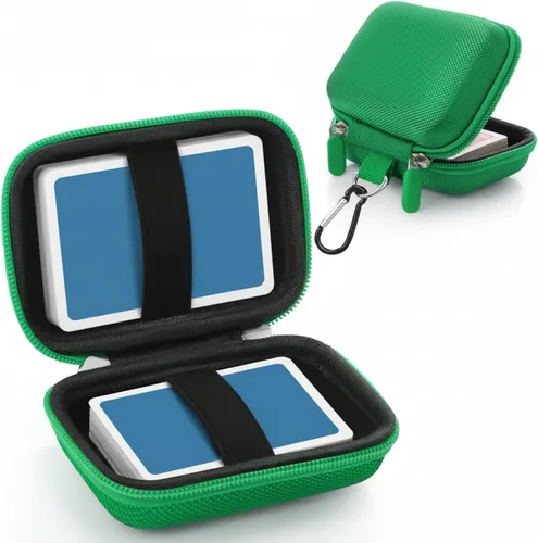 Miniatura 12 de Sanwuta Estuche de viaje para juegos de cartas de viaje, estuche de cartas de EVA, bolsa de transporte protectora dura para caja de juego clásica
