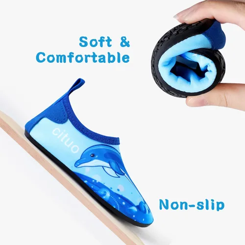 Miniatura 2 de Zapatos de agua para niños al aire libre, secado rápido, calcetines acuáticos para deportes, playa, natación, surf, ligeros, para niños pequeños