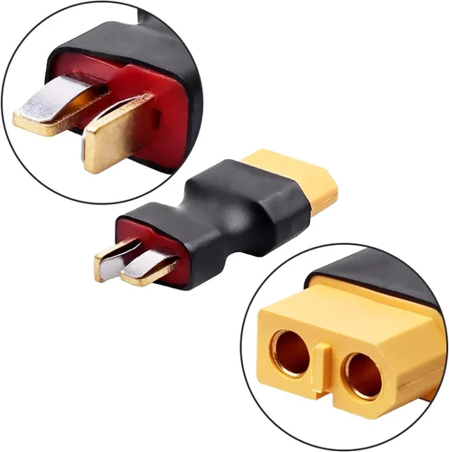 Miniatura 2 de Youme 4 piezas macho Deans T a hembra Tracxas conector sin cables adaptador enchufe compatible con Traxxass RC Car Truck Boat NiMH Lipo cargador