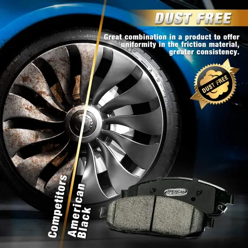 Miniatura 6 de American Black Pastillas de freno traseras de cerámica D-1030 PREMIUM compatibles con Suzuki Verona 2004-2006 / Chevrolet Epica 2004-2005 / Epica