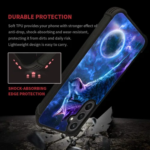 Miniatura 264 de CARLOCA Funda compatible con Samsung Galaxy S22 Ultra, diseño gráfico de Star Howling Wolfs Samsung Galaxy S22 Ultra, diseño gráfico, a prueba