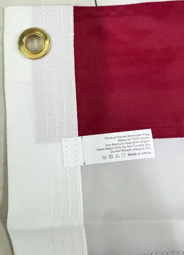 Miniatura 5 de Bandera estadounidense de 1x1.5 pies: bandera estadounidense de larga duración, nailon resistente, estrellas bordadas, rayas cosidas, ojales