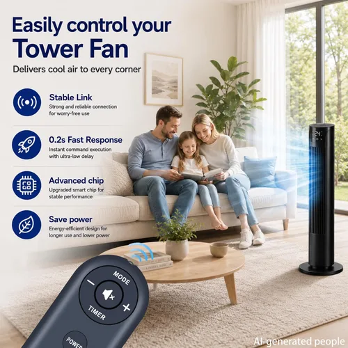 Miniatura 3 de Mando a distancia de repuesto compatible con ventilador de torre digital Cleanbreeze 32510411 Holmes de 36 pulgadas