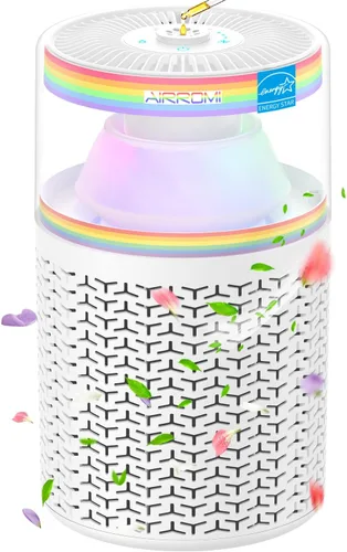 Miniatura 10 de AIRROMI Purificador de aire para mascotas para el hogar y el dormitorio, filtro de carbón activado HEPA, elimina la caspa y el olor de las mascotas