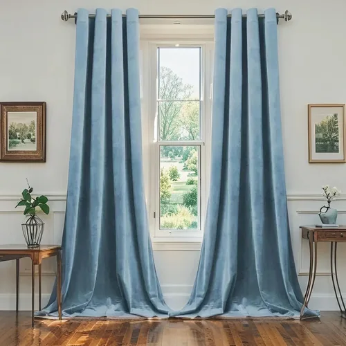 Miniatura 11 de SMILETIME - Cortinas de terciopelo blanco con bolsillo para barra, aisladas térmicamente, suaves, con filtro de luz y privacidad, para dormitorio