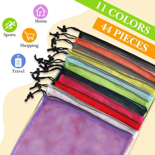 Miniatura 3 de 44 bolsas de malla con cordón de 13.78 x 15.75 pulgadas, bolsas de malla grandes con cordón de malla, bolsa de lavandería con cordón, bolsa