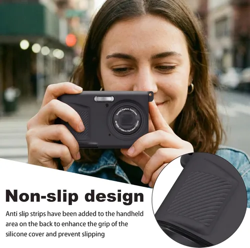 Miniatura 6 de Funda de silicona para cámara digital Kodak PIXPRO Friendly Zoom FZ45 16MP (funda negra)