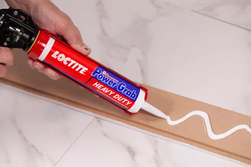 Miniatura 9 de Loctite Power Grab Express Adhesivo de Construcción para Trabajo Pesado, Pegamento de Construcción Versátil para Madera, Pared, Azulejo, Tablero
