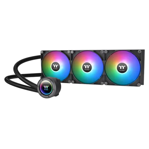 Thermaltake TH420 ARGB Sync V2 Refrigerador de CPU de Líquido/Refrigeración Líquida AlO/Ventilador 140mm*3/PWM 500~2000 RPM/Bloque de Agua Negro