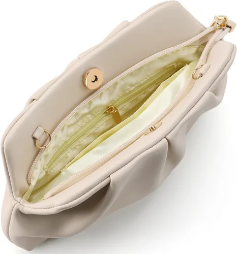 Miniatura 7 de Bolso de Mano para Mujer Tipo Clutch, Bolso Formal Elegante, Bolso de Mano con Pliegues de PU, Bolsa Cruzada con Cadena Desmontable