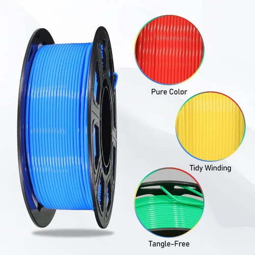 Miniatura 46 de Bblife - Filamento PLA multicolor de arcoíris, brillante, cambia rápidamente de color y tiene un efecto sedoso, material para impresión 3D, 2.2