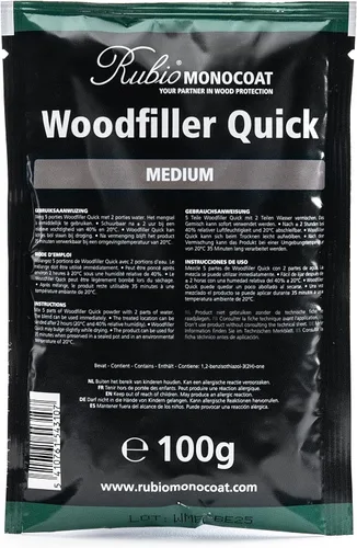 Miniatura 5 de Rubio Monocoat Woodfiller Quick (M), 1.1 lbs Masilla de relleno de madera de curado rápido para carpintería interior y madera astillada Medio