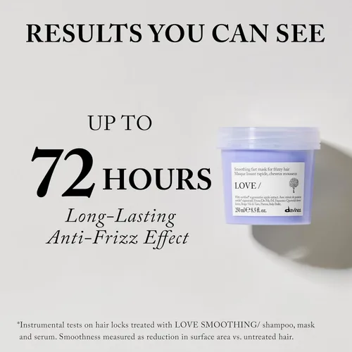 Miniatura 2 de Davines LOVE/Smoothing Instant Mask, Taming Anti-Frizz Fast-Acting Action for Wavy, Unruly, Coarse Hair - Smooths Flyaways & Reduces Volume in 30