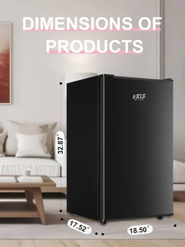 Miniatura 2 de KRIB BLING - Congelador vertical de 3.2 pies cúbicos con control de temperatura de 3 grados, mini congelador con estantes de alambre, adecuado