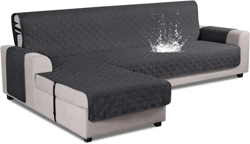 Miniatura 17 de VANSOFY Fundas de Sofá Seccional Mejoradas 100% Impermeables en Forma de L Funda Reversible para Chaise Lounge Funda Protectora de Sofá Seccional