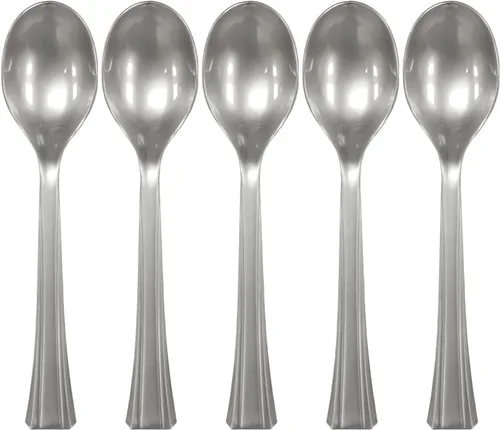 Miniatura 7 de Lillian tablesettings 48 cubiertos de plástico., tenedores, Transparente Claro