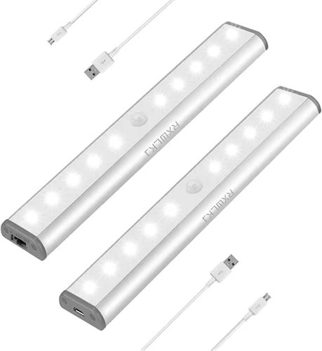 Lámpara portátil, pequeña, autoadhesiva, para pegar donde usted quiera. Luz LED inalámbrica. Lámpara para armarios inferiores. Lámpara con 10 LED,