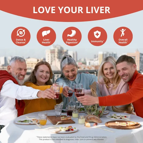 Miniatura 4 de LiverTox - Fórmula avanzada de desintoxicación y limpieza hepática - Soporte hepático de hierbas con cardo mariano, cúrcuma, alcachofa, diente
