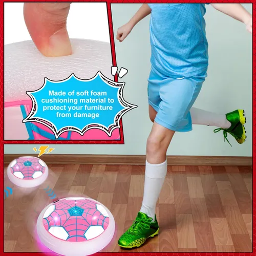 Miniatura 7 de Balón de Fútbol Flotante, Paquete de 2 - Juguetes de Fútbol de Interior para Niños, Juegos Deportivos Geniales para Niños y Niñas, Regalos