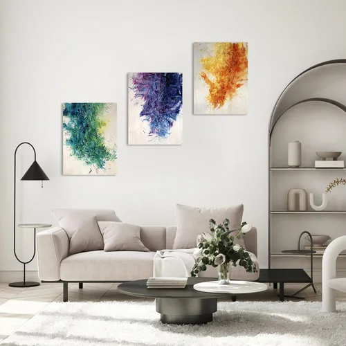 Miniatura 4 de Paneles Acústicos Arte de Pared que Absorbe Sonido, 16"X12" Paneles de Pared Acústicos Arte, 3Pcs Paneles de Pared Insonorizados Autoadhesivos, Tinta
