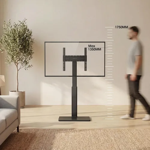 Miniatura 2 de AOKCOS Soporte giratorio de suelo para televisores de 32 a 65 pulgadas, soporte de TV pequeño de esquina ajustable de 8 niveles para sala