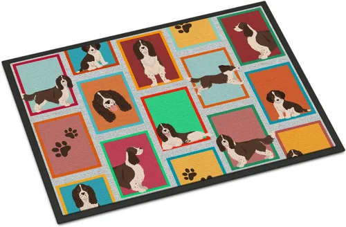 Miniatura 144 de Caroline's Treasures MLM1149MAT - Felpudo rojo Border Collie de 18 x 27 pulgadas, para interiores y exteriores, para entrada, antideslizante, Border